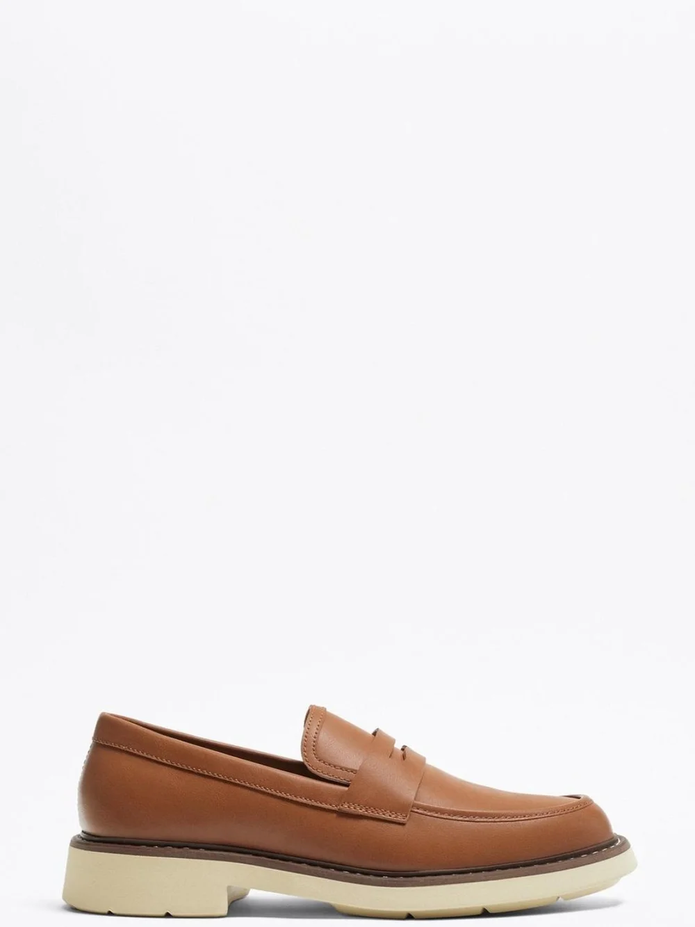 Zara Leather Penny Loafers